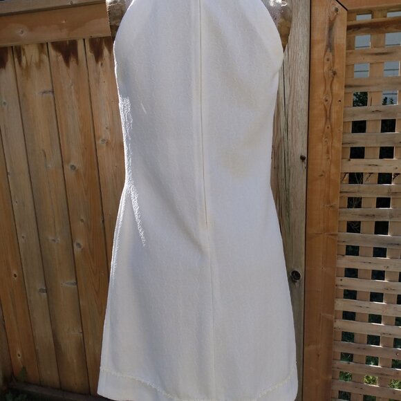 Vintage 60s Dress White Sleeveless Summer 35" Bust 32" Waist Mod GoGo Retro - Picture 8 of 12